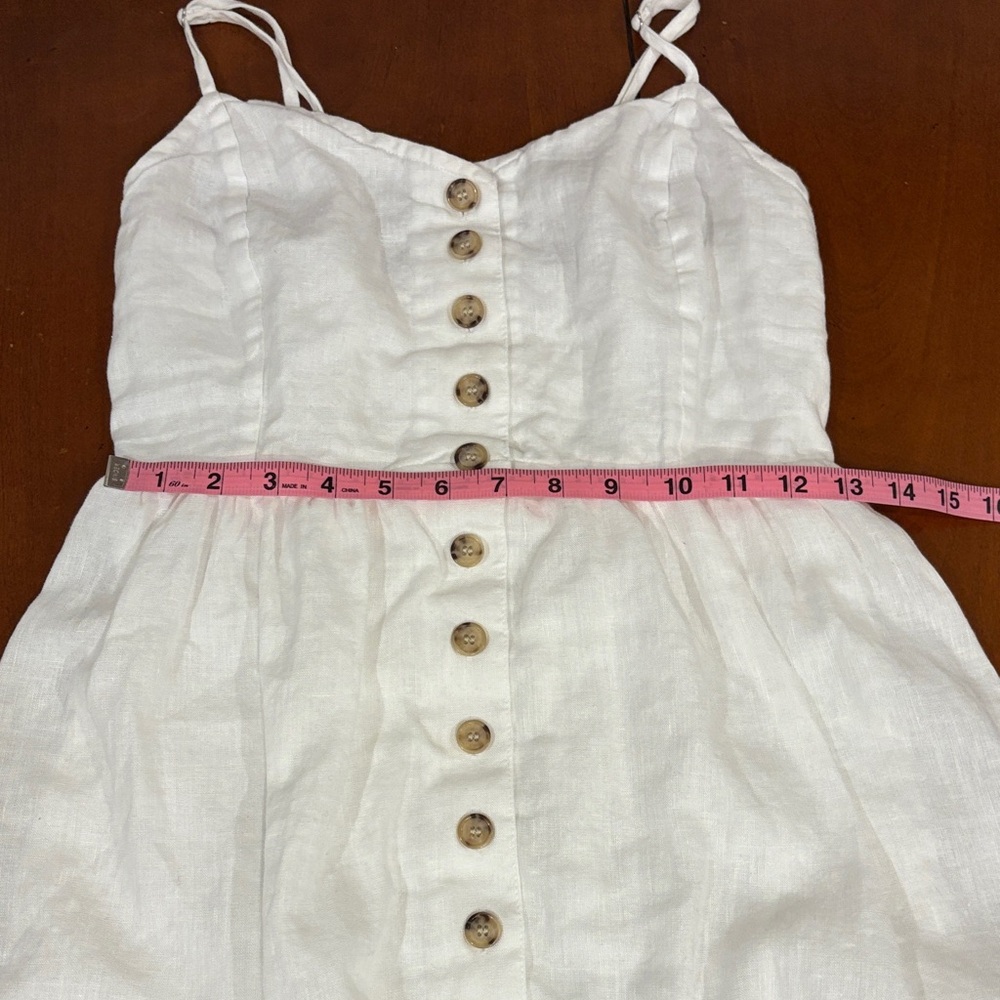 Madewell Linen-Cotton Cami Button-Front Midi Dress - Like New - Picture 14 of 15
